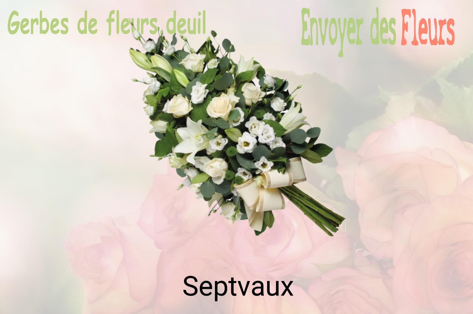 Gerbe de fleurs de deuil livrée à Septvaux